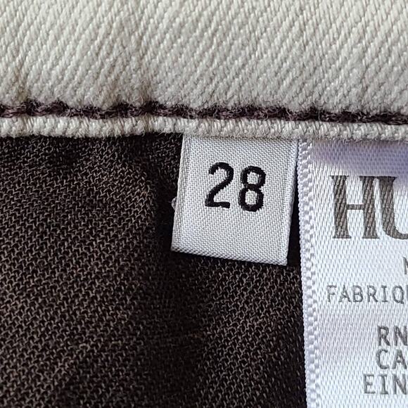 HUDSON x BAJA EAST Holly High-Rise Jeans Black to White BEW4151DBQ Women's 28 - Picture 11 of 15